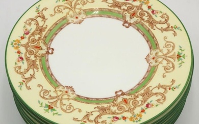12 Pc. Vintage Cauldon England China Dinner Plates