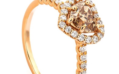 1.23 tcw VS1 Diamond Ring - 14 kt. Pink gold - Ring - 0.93 ct Diamond - 0.30 ct Diamonds - No Reserve Price