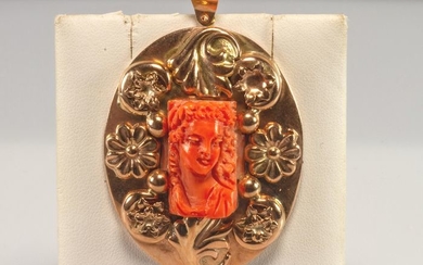 14 kt. Yellow gold - Pendant Coral