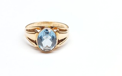 14 kt. Yellow gold - Ring - 3.00 ct Topaz