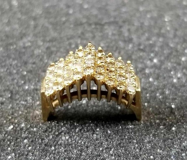14K Gold Cathedral Style Ring Size 6