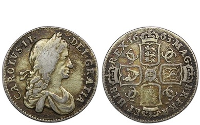 1663 Shilling, Charles II. Type E/1 with varied hair arrange...