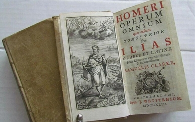 1707 & 1743 2 Volumes HOMER ILIAD & ODYSSEY ILLUSTRATED