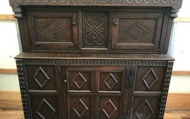 17thC American or English Court Cupboard