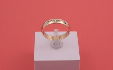 18 kt. Gold, Yellow gold - Ring - 0.10 ct Diamond