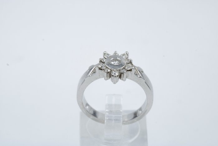 18 kt. White gold - Ring - 0.40 ct Diamond