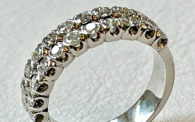 18 kt. White gold - Ring - Diamonds