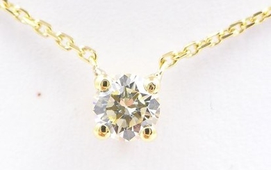 18 kt. Yellow gold - Necklace with pendant - 0.30 ct Diamond