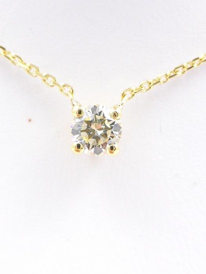 18 kt. Yellow gold - Necklace with pendant - 0.30 ct Diamond