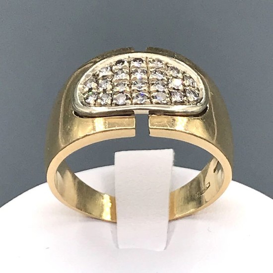 18 kt. Yellow gold - Ring - 0.46 ct Diamond