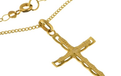 18 kt. yellow gold necklace: <br>Antique hallmark <br>Length: 64 cm...