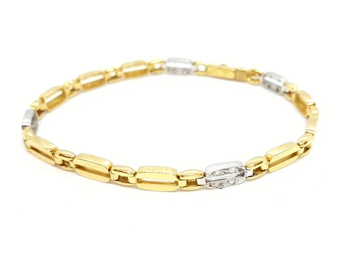 18 kts. Yellow gold - Bracelet Diamond