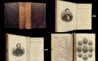 1863 CIVIL WAR 1ed History of US Slavery Lincoln Grant Lee Union Confederate 2v