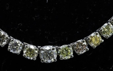 18KW Gold Diamond Riviera Necklace