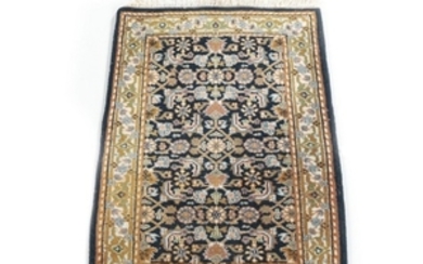 Hand-Knotted Indo-Persian Wool Accent Rug