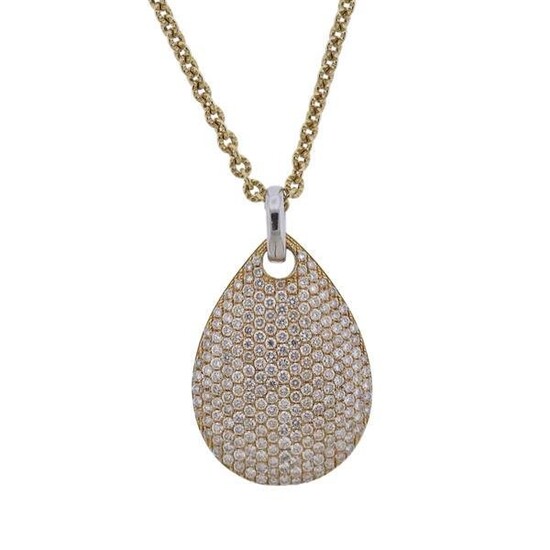 18k Gold Diamond Oval Pendant 14k Necklace