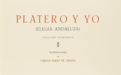 1957. (LITERATURE-BIBLIOPHILIA). JIMENEZ, JUAN RAMON:. PLATERO Y YO...