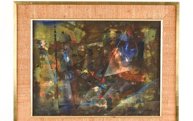 1966 ABSTRACT MIXED MEDIA ON PAPER