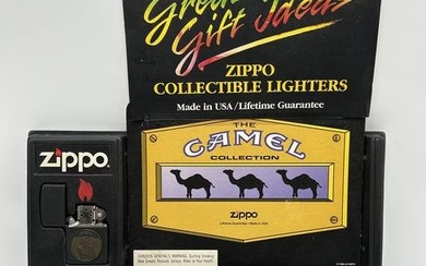 1996 Zippo "Joe" Camel Collectible 8 Lighter Display