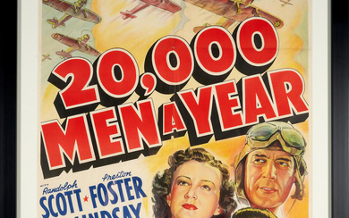 20,000 Men a Year Vintage Poster United States, 1939