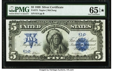 20049: Fr. 275 $5 1899 Silver Certificate PMG Gem Uncir