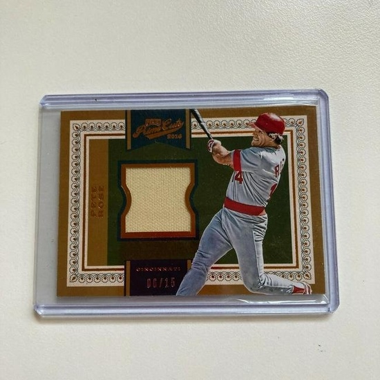 2016 Playoff Prime Cuts #6/15 Pete Rose Game Used Jersey