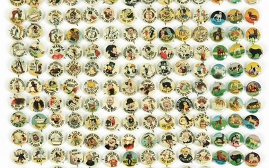 Early 1900s Collection of Over 100 Pin-Back Buttons.
