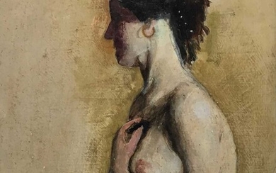 20th century oil on panel nude study