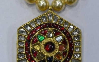 22 kt Gold jewelry Uncut Diamond polki Pendant