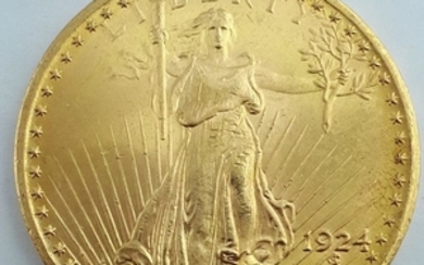 United States - 20 Dollars 1924 Saint-Gaudens - Gold