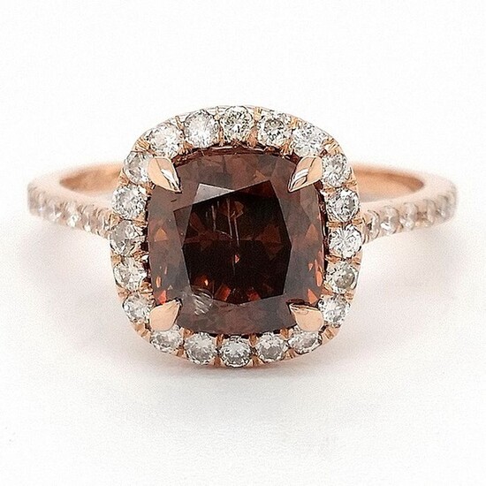 2.41ct Total Weight Diamonds - 14 kt. Pink gold - Ring - ***No Reserve Price***
