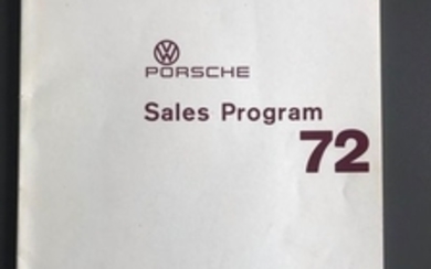 Brochures / catalogues - Porsche - Porsche 911 T E S Oelklappe914 / 914/6sales programm 1972 intern document - 1971-1972
