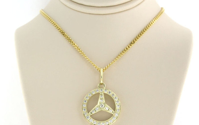 14 kt. Yellow gold - Necklace with pendant - 0.70 ct Diamond