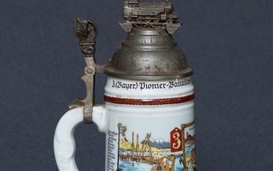 Regimental Beer Mugs of Reservist Germany 1911-1913 (1) - Pewter/Tin, Porcelain
