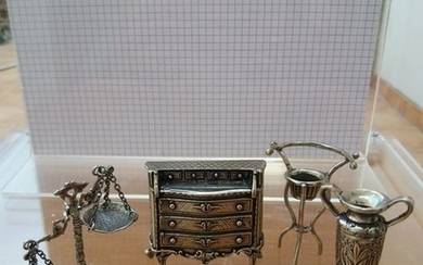 Miniature (4) - .800 silver - Italy - Second half 20th century