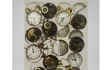 Arman ( Nizza 1928 - New York 2005 ) , "Réveils" accumulation of alarm clocks under plexiglass cm 40x30x5 Signed and numbered es.97 / 100 Provenance Collezione Andriano Vendramelli, Fondazione...