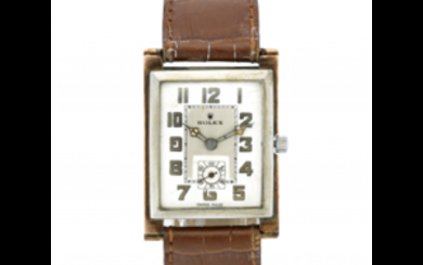ROLEX Gent's metal wristwatch 1920s/1930s Dial, movement and case...