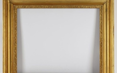 A 19th century giltwood and gesso frame With deep …