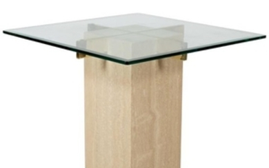 Artedi - Travertine & Glass Table