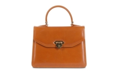 Asprey Vintage Caramel Leather Top Handle Bag, designed...