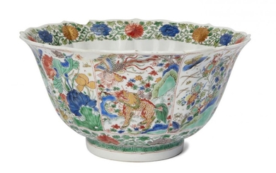 A Chinese porcelain famille verte bowl, Kangxi...