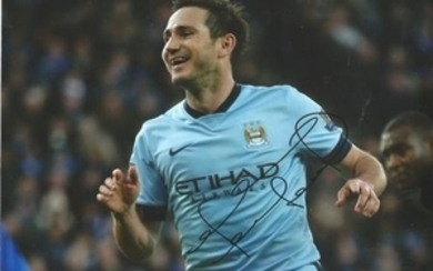 Football Frank Lampard 12x8 signed colour photo pictured in his time at Manchester City. Frank James Lampard, OBE (born 20...