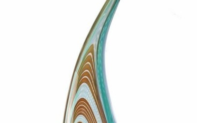 Giuliano Tosi - Murano glass vase with reticello signed