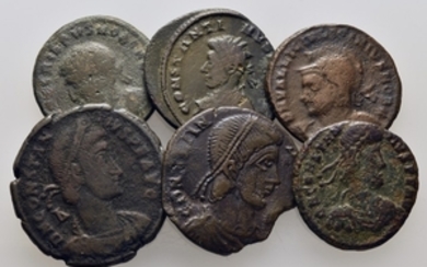 IMPERIO ROMANO. Licinio II. (317-23). Follis de 19 mm. Centenional...Lote de seis piezas (6)