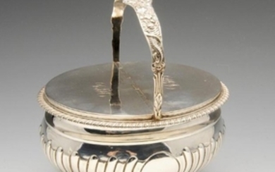 A late George III silver double sided tea caddy, the