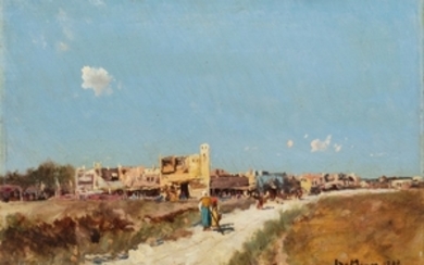 Leonardo de Mango (Bisceglie 1843 - Istanbul 1930) ARABIAN LANDSCAPE, 1888