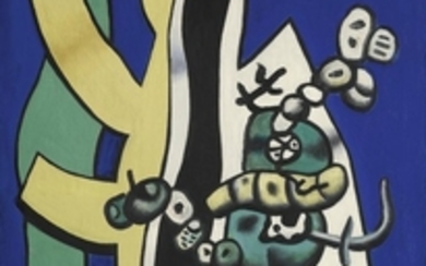 NATURE MORTE AUX FRUITS SUR FOND BLEU, Fernand Léger