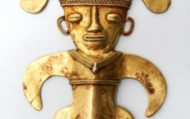 Pre-Columbian Sinu Gold Anthropomorphic Pendant