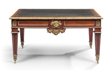 A REGENCY ROSEWOOD AND BRASS-MOUNTED LIBRARY TABLE, CIRCA 1815-20, IN THE MANNER OF LOUIS LE GAIGNEUR