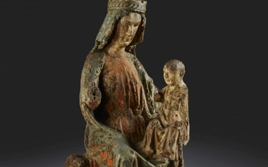 RÉGION MOSANE, VERS 1300 Vierge à l'Enfant trônant